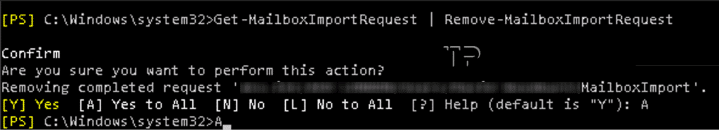 Delete Mailbox Import Requests