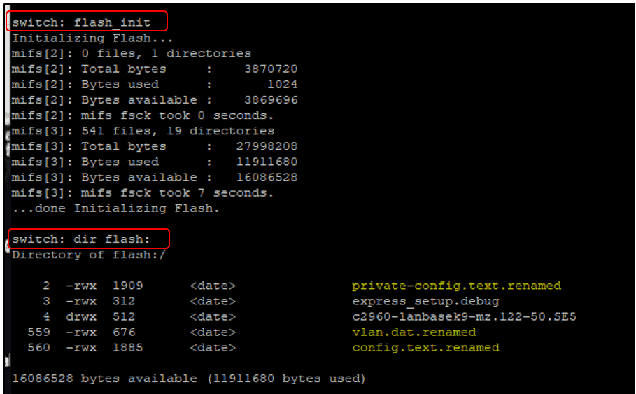 Recover Password of Cisco Switch 2960