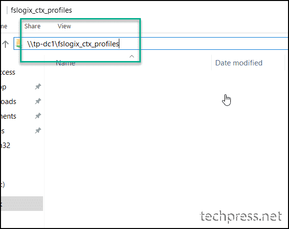 FSLogix Profile Container Shared folder