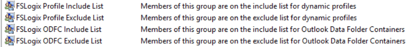 FSLogix Groups