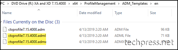 Citrix Profile Management ADMX File Location