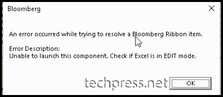 Excel cannot access BloombergUI.xla