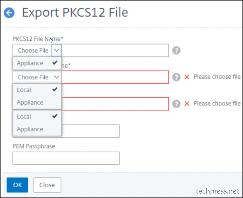 download Certificate from NetScaler in PFX Format