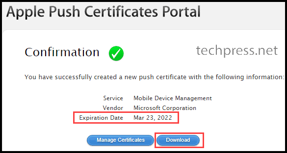 Configure Apple MDM Push Certificate 
