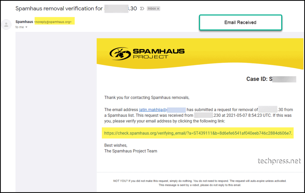 Delisting / Unblock of ISP Public IP on Spamhaus.org