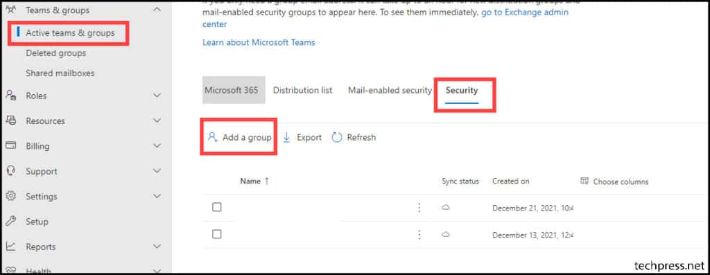 Create an Azure Active Directory (AAD) Security Group