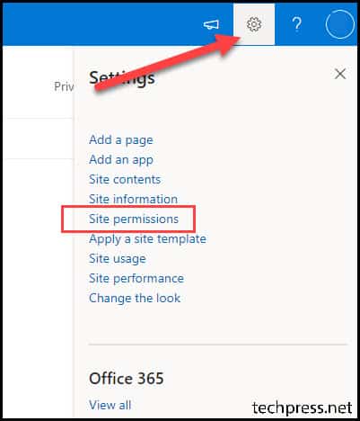 Sharepoint online teams site settings