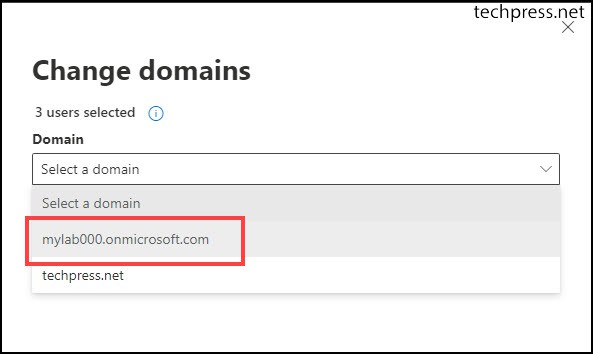 Microsoft 365 admin center Change Domains