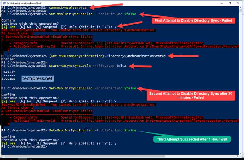 Steps to convert All AD Synced users to Cloud Only Users