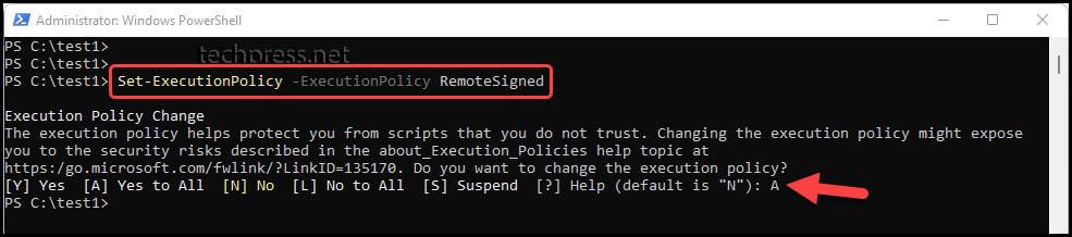 Set-ExecutionPolicy -ExecutionPolicy RemoteSigned