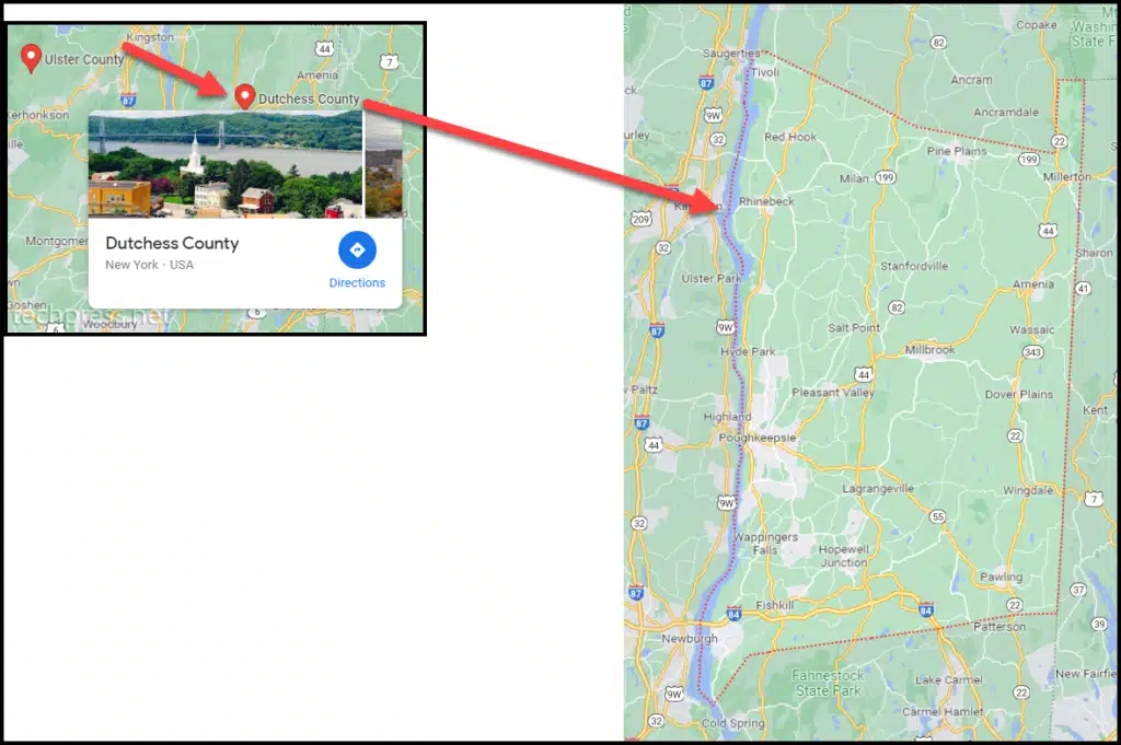 How to reveal a boundary of a particular county in Google maps
