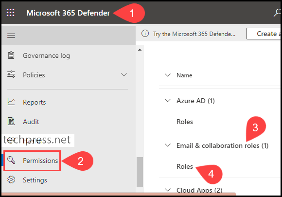 Microsoft 365 Defender Portal eDiscovery Manager permissions